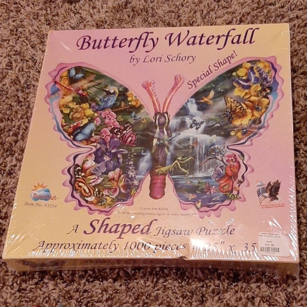 A Shaped Butterfly Waterfall Puzzle
